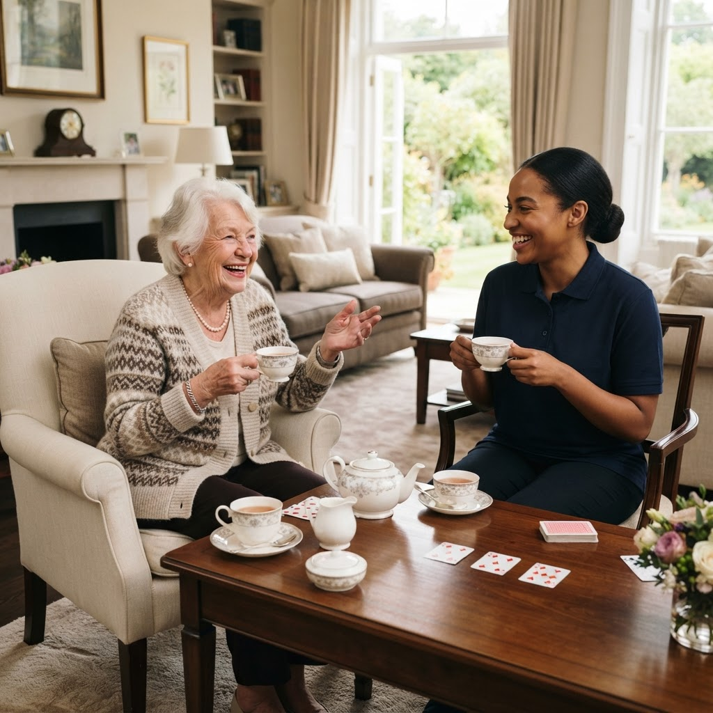 OctaCare caregiver providing companion care